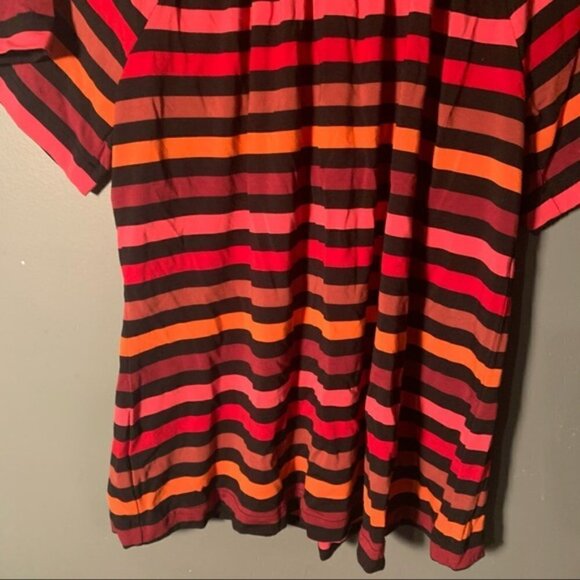 Catherine Malandrino Convertible Short Sleeve Top Sunset Stripe - Picture 6 of 8